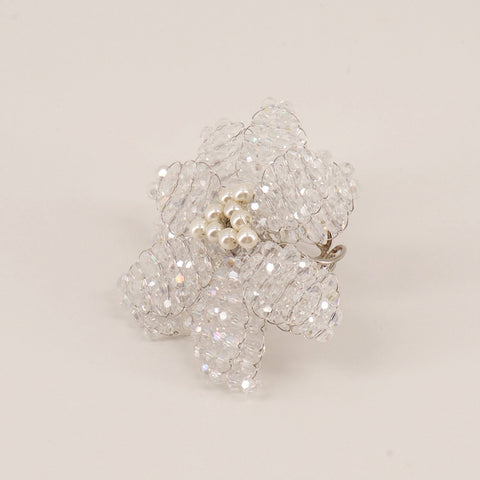 The Sabrina Crystal Flower Luxury Ring.