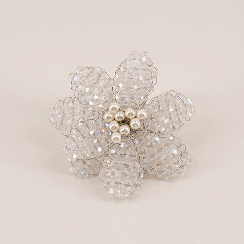 The Sabrina Crystal Flower Luxury Ring.