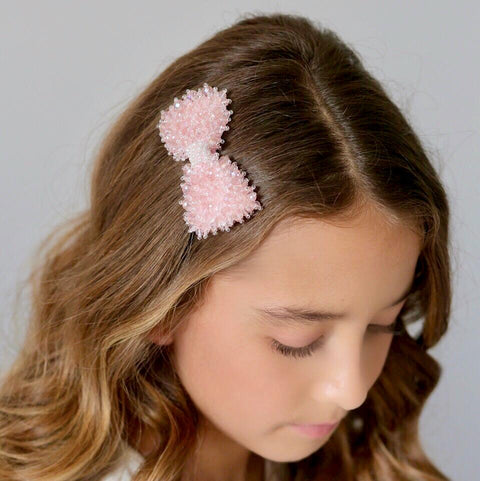 Designer Girls Hair Accessories | Pink Bow Clips