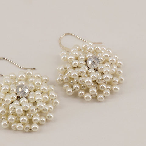 The Stephanie Luxury Pearl Cluster Earrings.
