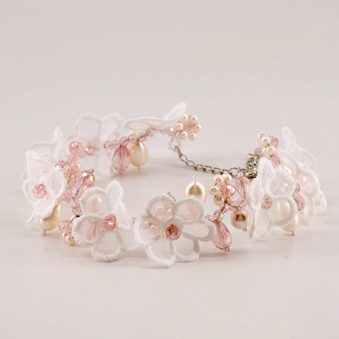 The Summer Dream Lace and Pearl Designer Necklace.